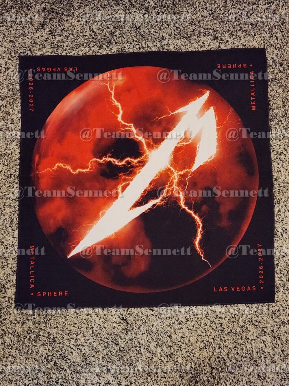 Metallica Bandana / Life Burns Faster Residency / Sphere Vegas 2026 / 2027
